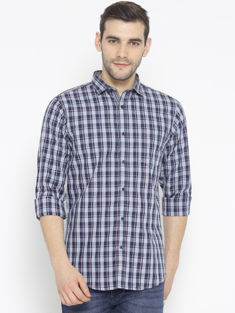 

Duke Stardust Men Blue Regular Fit Checked Casual Shirt