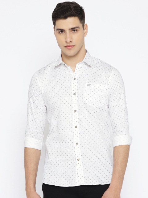 

Duke Stardust Men White Regular Fit Printed Casual Shirt