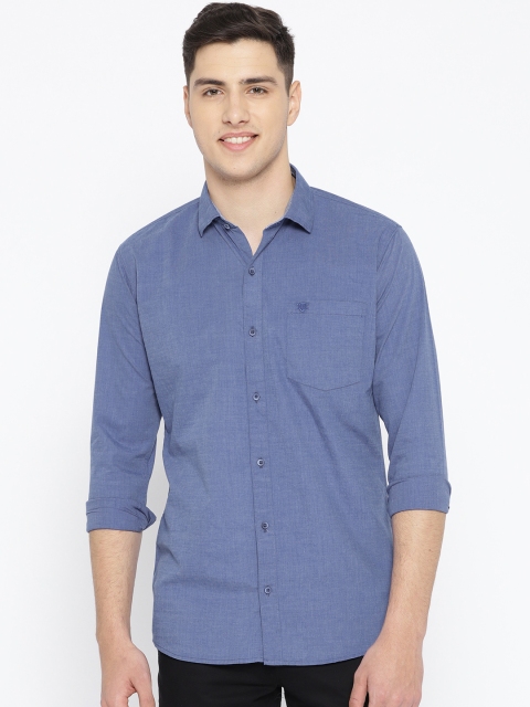 

Duke Stardust Men Blue Regular Fit Solid Casual Shirt