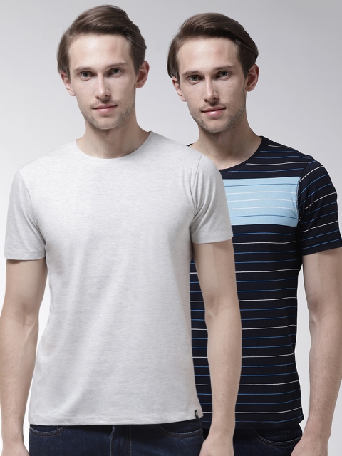 

Fort Collins Men Pack of 2 T-shirts, Grey melange