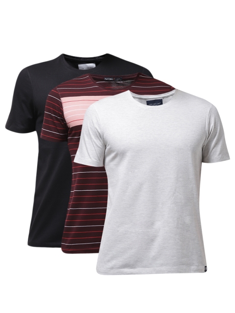 

Fort Collins Men Pack of 3 T-shirts, Grey melange