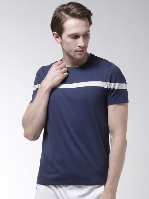 

Fort Collins Men Navy Blue Solid Round Neck T-shirt