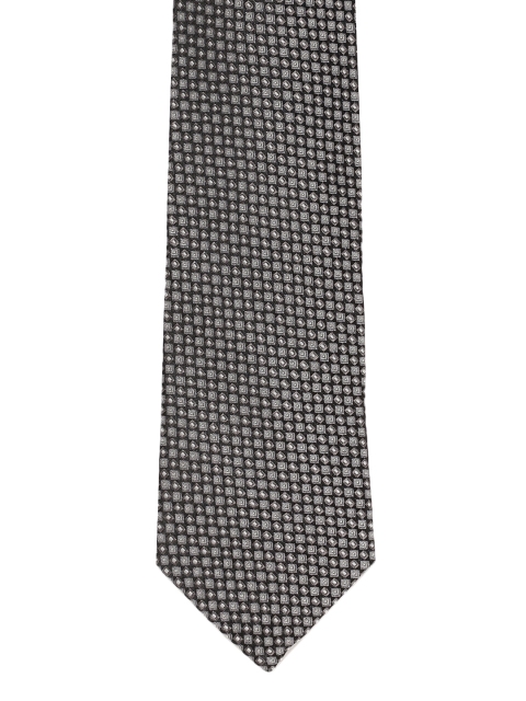 

Louis Philippe Grey Printed Broad Tie
