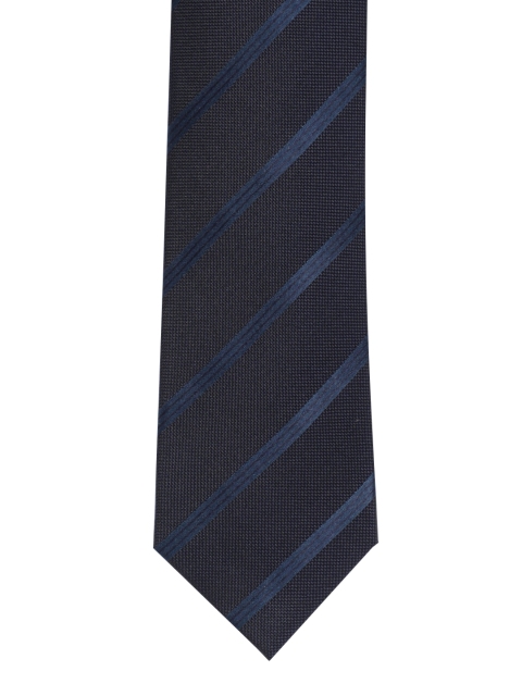 

Louis Philippe Navy Blue Striped Broad Tie