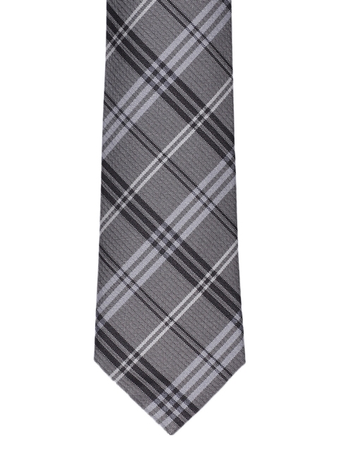

Louis Philippe Grey & Black Checked Broad Tie