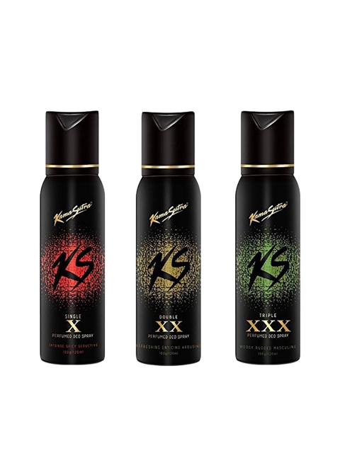 

Kama Sutra Men Set of 3 Perfumed Deo Sprays, Black