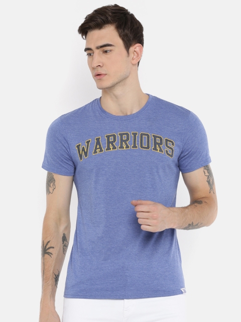 

NBA Men Blue Printed Round Neck T-shirt