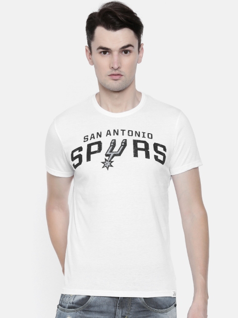 

NBA Men White Printed Round Neck T-shirt