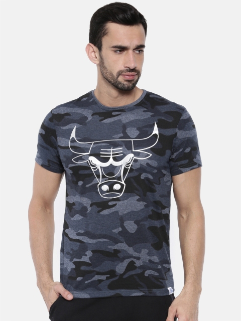 

NBA Men Navy Blue Printed Round Neck T-shirt