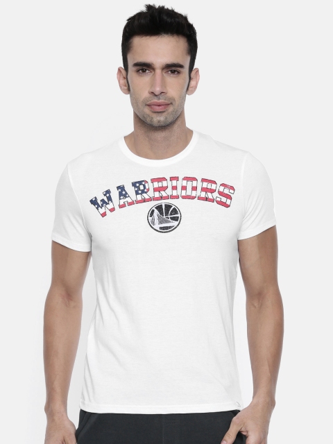 

NBA Men White Printed Round Neck T-shirt