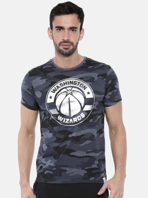 

NBA Men Navy Blue Printed Round Neck T-shirt