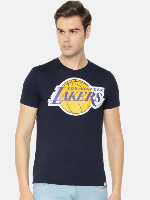 

NBA Men Navy Printed Round Neck T-shirt, Navy blue
