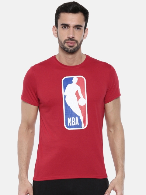 

NBA Men Red Printed Round Neck T-shirt