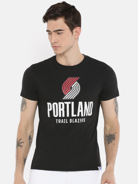 

NBA Men Black Printed Round Neck T-shirt