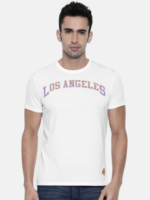 

NBA Men White Printed T-shirt