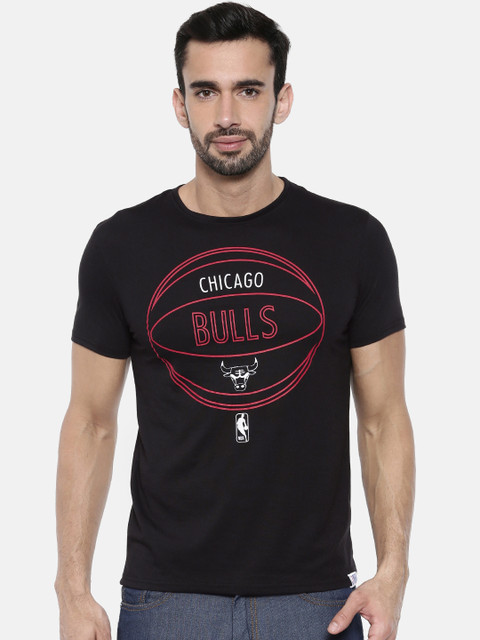 

NBA Men Black Printed Round Neck T-shirt