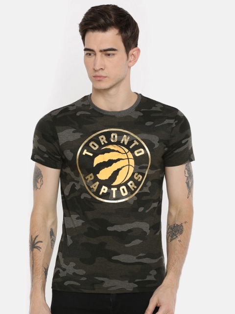 

NBA Men Olive Green Printed Toronto Raptors T-shirt