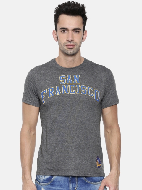 

NBA Men Charcoal Grey Printed Round Neck San Francisco T-shirt