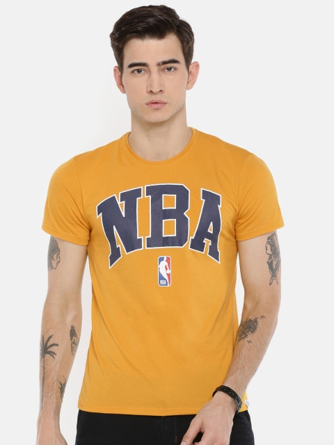 

NBA Men Yellow Printed RT-shirt