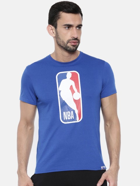

NBA Men Blue Printed T-shirt