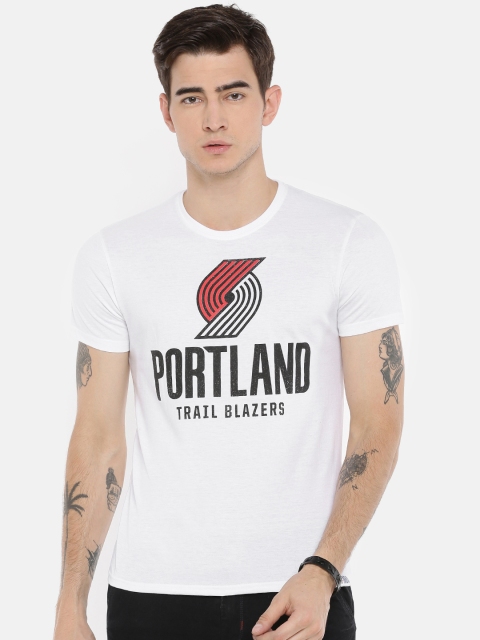 

NBA Men White Printed Round Neck T-shirt