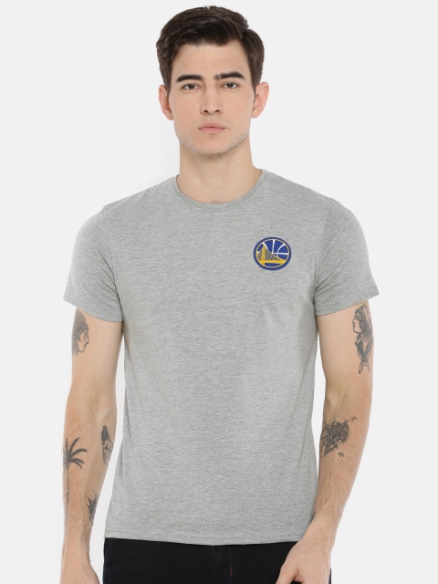 

NBA Men Grey Solid T-shirt