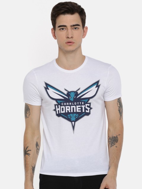 

NBA Men White Printed Round Neck T-shirt