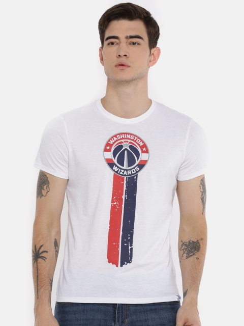 

NBA Men White Printed Round Neck Washington Wizards T-shirt