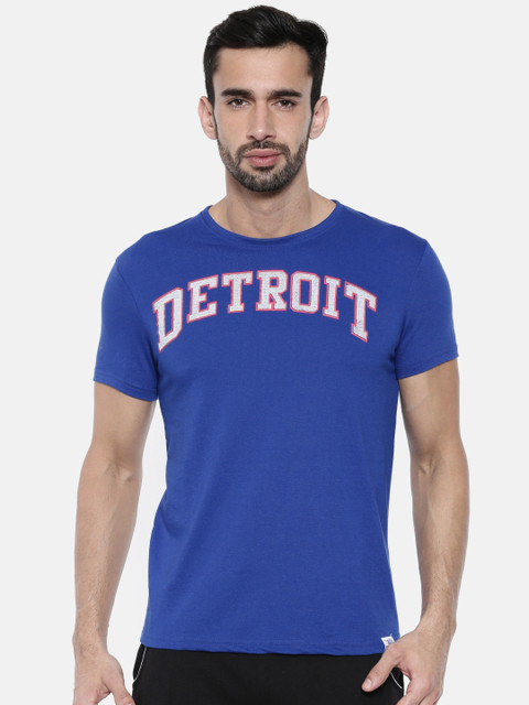 

NBA Men Blue Printed Round Neck T-shirt