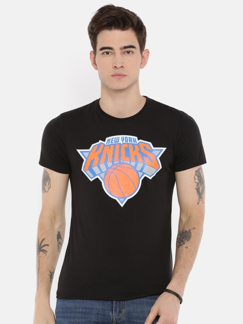 

NBA Men Black Printed New York Knicks T-shirt