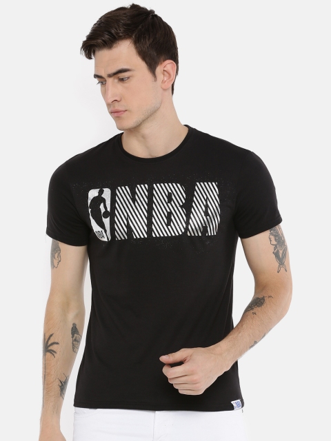

NBA Men Black Printed Round Neck T-shirt