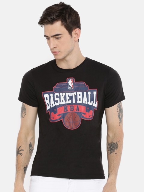 

NBA Men Black Printed Round Neck T-shirt