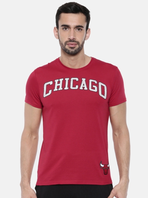 

NBA Men Red Printed T-shirt
