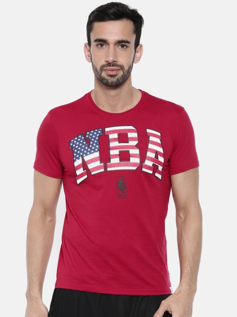 

NBA Men Red Printed Round Neck Basketball T-shirt
