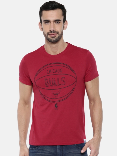 

NBA Men Red Printed Round Neck T-shirt