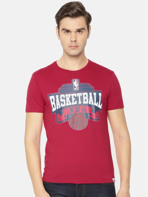 

NBA Men Red Printed Round Neck T-shirt