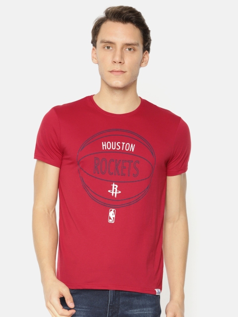 

NBA Men Red Printed Round Neck T-shirt