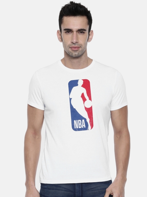 

NBA Men White Printed T-shirt