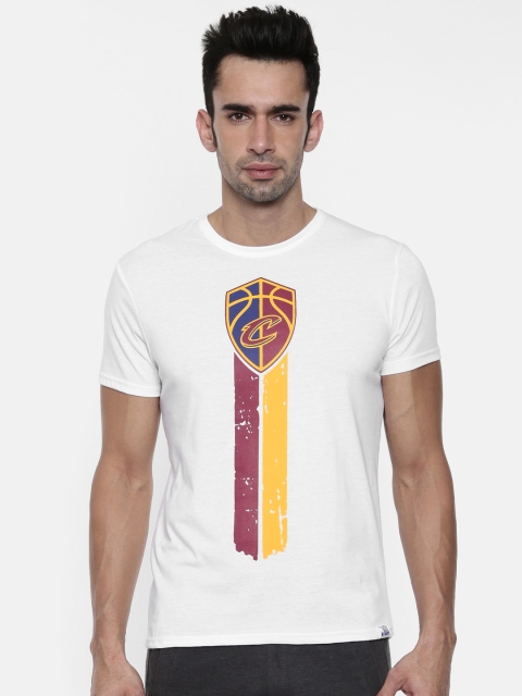 

NBA Men White Printed Round Neck T-shirt
