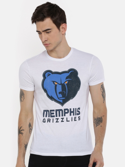 

NBA Men White Printed Round Neck Memphis Grizzlies T-shirt