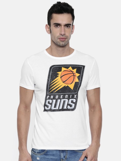 

NBA Men White Printed Round Neck T-shirt