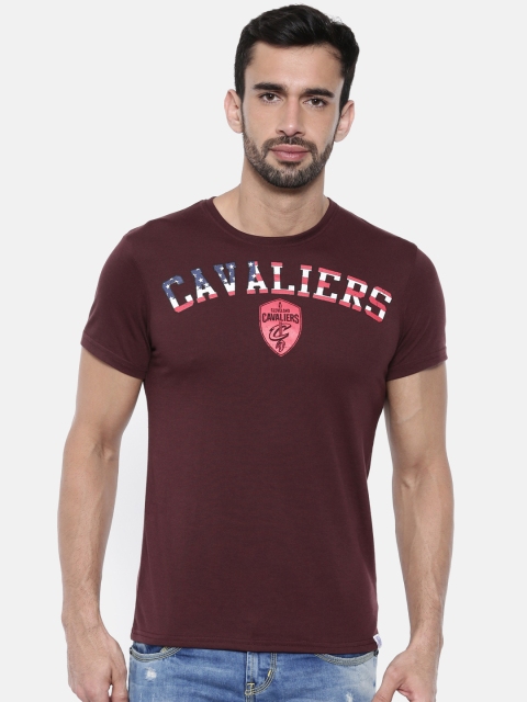 

NBA Men Maroon Printed Round Neck Cleveland Cavaliers T-shirt