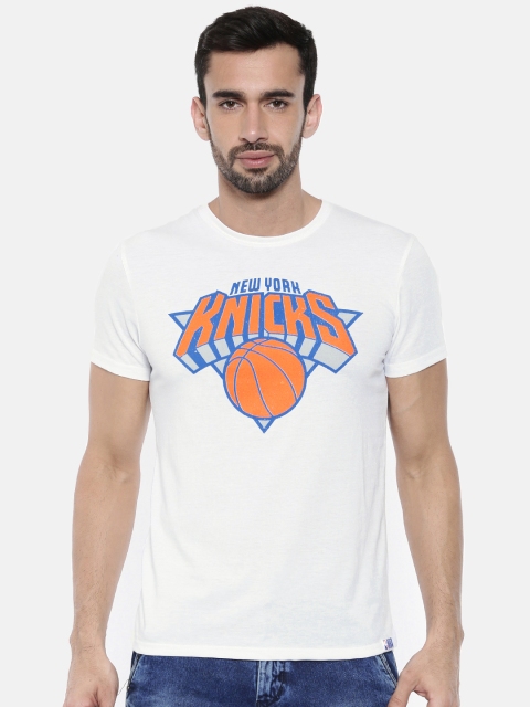 

NBA Men White Printed Round Neck T-shirt