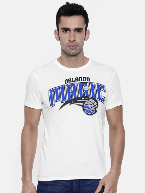 

NBA Men White Printed Round Neck T-shirt
