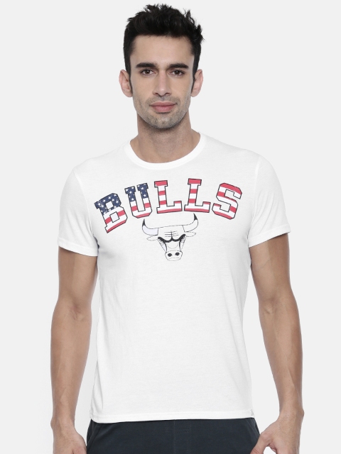 

NBA Men White Printed Round Neck T-shirt