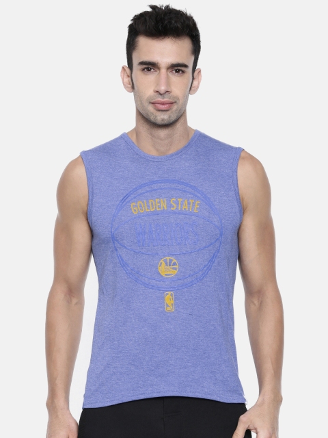 

NBA Men Blue Printed Round Neck Sleeveless T-shirt