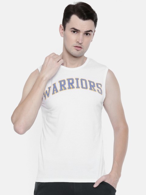 

NBA Men White Printed Round Neck T-shirt