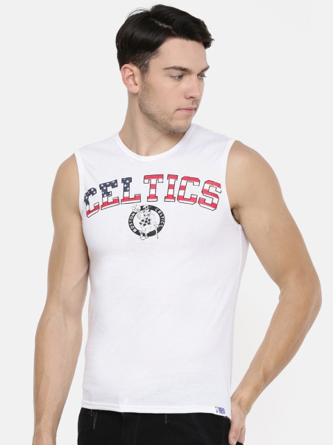 

NBA Men White Printed T-shirt