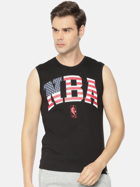 

NBA Men Black Printed Round Neck T-shirt