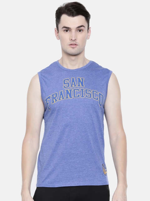 

NBA Men Blue Printed Round Neck T-shirt